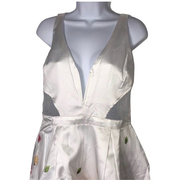 Floral Maxi Dress Party Gown Size L New - Picture 5 of 12